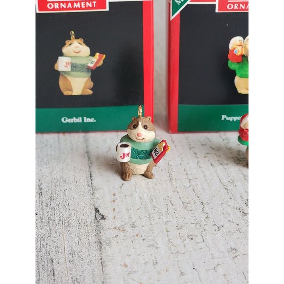 Hallmark girbel bear Variety xmas ornament miniature set - Picture 2 of 5